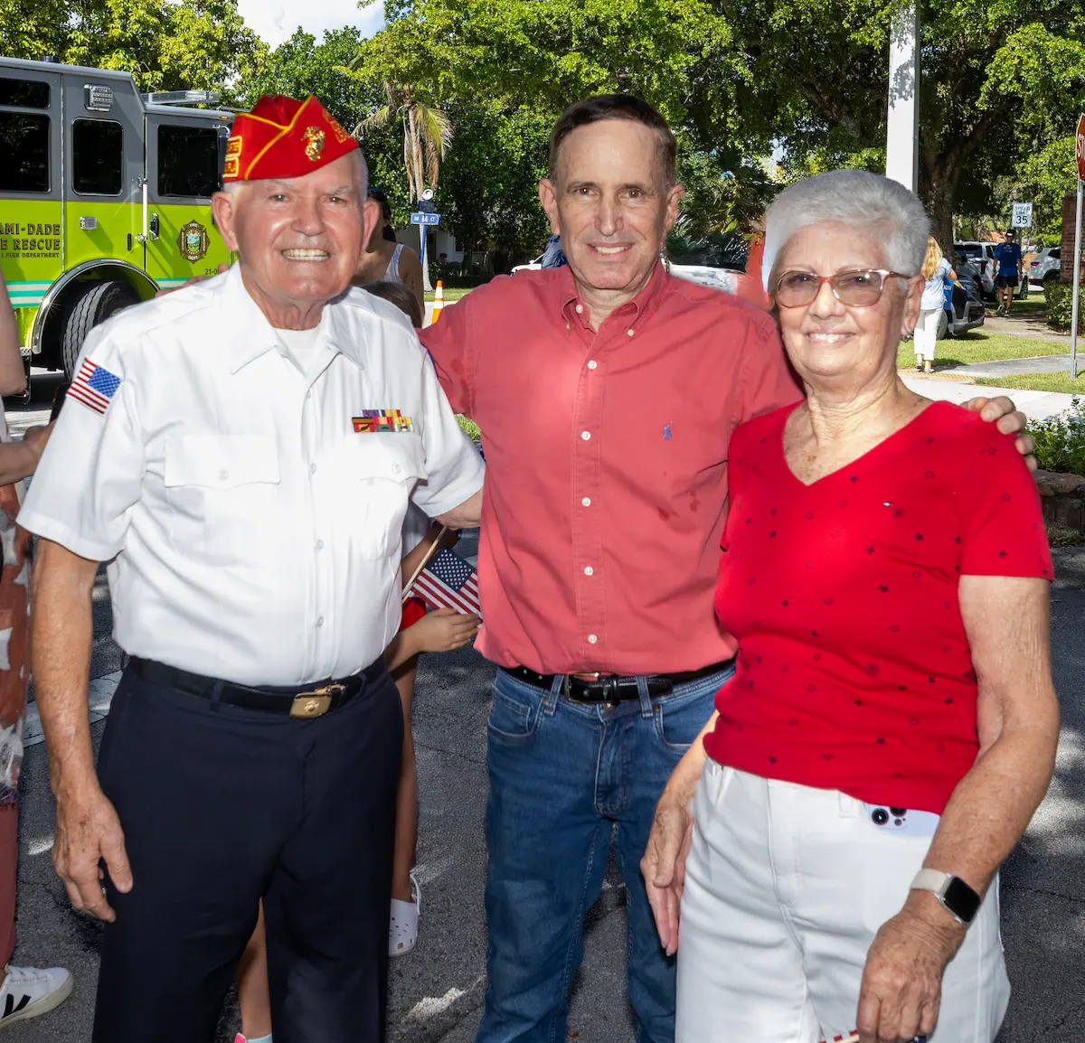 John DuBois with community members at a local event